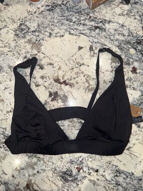 New SKIMS Recycled swim plunge bikini top size XL